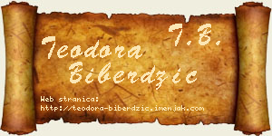 Teodora Biberdžić vizit kartica